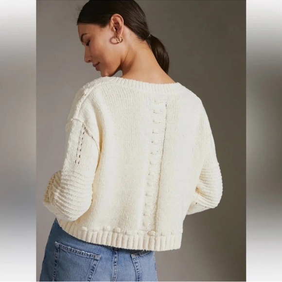 Pilcro Cream Button-Up Cardigan EUC - Picture 2 of 10